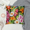 thumbnail image 2 of COMIO  Exotic Flowers Spring Pillow Covers Flower Outdoor Square Indoor Decorative Throw Pillows, 2 of 5