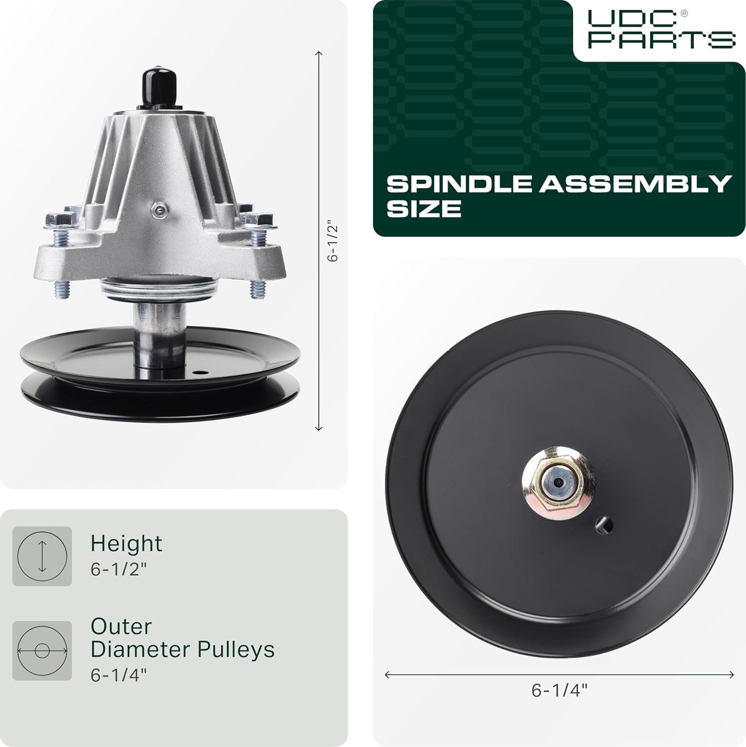 UDC Parts 918-06977A Spindle Assembly, 46 inch deck for MTD 490-130-C014 618-06977A 618-06977 Cub Cadet LT46 LX46 Craftsman 20442 Pro Lawn Tractor
