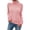 Pink, variant on Long Sleeved Women Fall Winter Turtleneck Slim Sweater Solid Casual Knit Pullovers