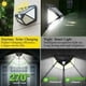 thumbnail image 3 of Lámpara solar para exteriores, paquete de 4, 100 LED, luz solar para exteriores con sensor de movimiento, 270°, 3 modos, iluminación solar impermeable para exteriores para jardín, terraza, garaje, 3 of 5
