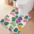 thumbnail image 2 of Yayeee Bath Rug for Bathroom Floor Non Slip Rectangle Fluffy Soft Absorbent Mat, 16"x24", Purple Clover Pattern, 2 of 7