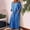 Blue, variant on Women's Baggy Maxi Dresses Summer 3/4 Sleeve Kaftan Long Dress with Pockets Floor Length 2024 Fashion