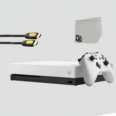 Pre-Owned Microsoft Xbox One X 1TB Gaming Console White with BOLT AXTION Bundle (Refurbished: Good)