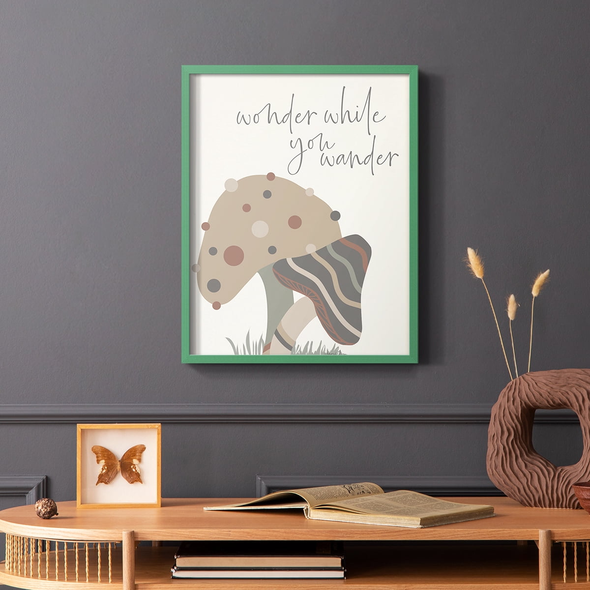 Wonder While you Wander Framed Print - Solid Wood in Single Picture Frame Solid Wood 2 Framed Print