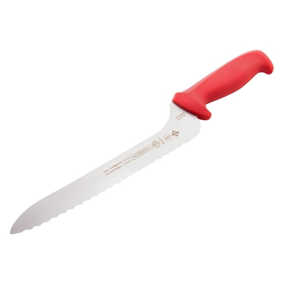 Mundial Professional 5600 Series Offset Serrated Edge Sandwich Knife, 9 inch Red