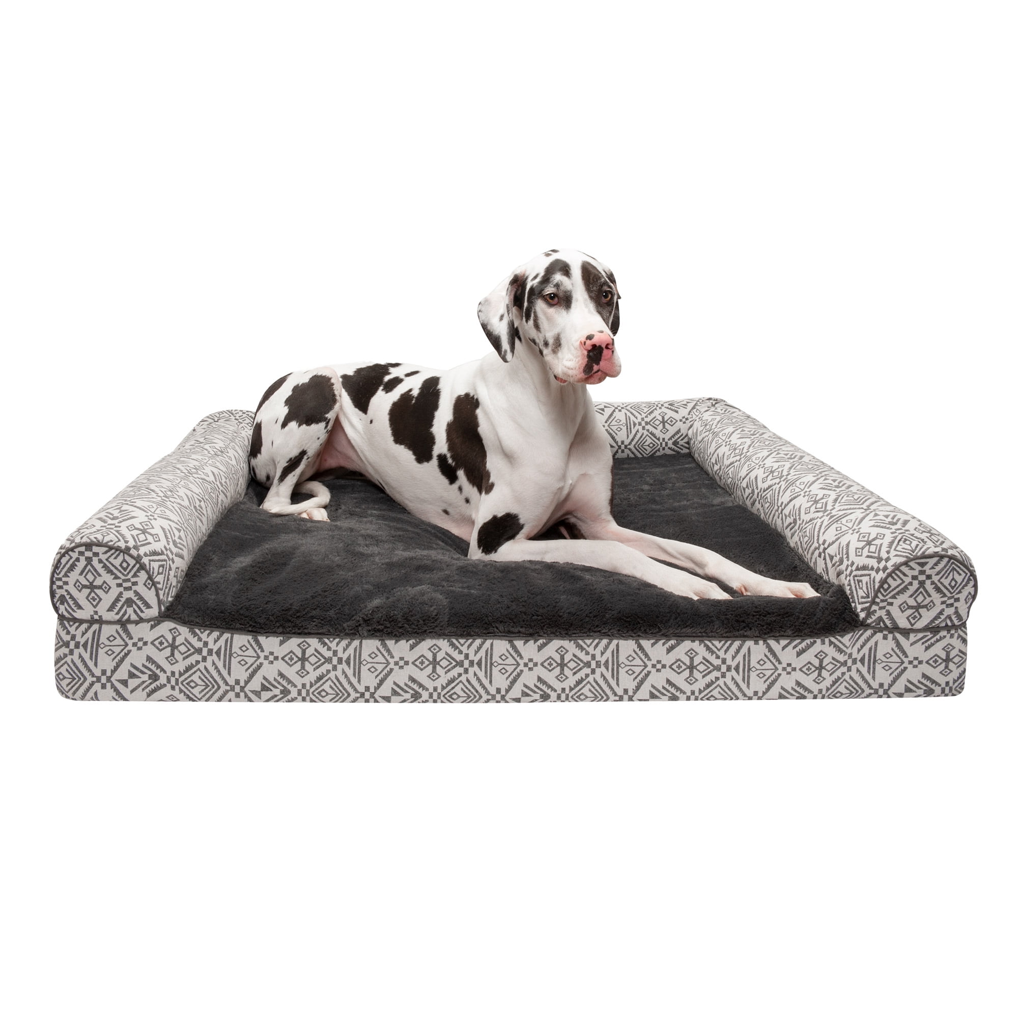 高評価 Gray Boulder Plus Jumbo Bundle Pet Furhaven Memory South Kilim Plush Foam その他インテリア雑貨 小物 Www We Job Com