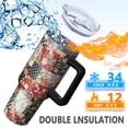 thumbnail image 5 of OBREWU Pioneer Flower Tumbler with Handle and Lid,40oz Pioneer Flower Double Wall Vacuum Insulated Tumbler,Pioneer Flower Cups Gift for Women and Men, 5 of 7
