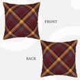 thumbnail image 3 of Xecao Buffalo Check Plaid Print Soft Velvet Decorative Throw Pillow Covers, Square Cushion Cases for Bed, Sofa, Living Room, Car, and Indoor Outdoor Use-16"x16", 3 of 8