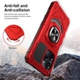 thumbnail image 5 of For BLU View Speed Ultra 5G B1660V Robotic Ring Kickstand Phone Case - Red, 5 of 6