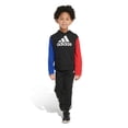 thumbnail image 3 of Boys 4-7 adidas Colorblock French Terry Hoodie & Pants Set Color: Gray Size: 7, 3 of 4