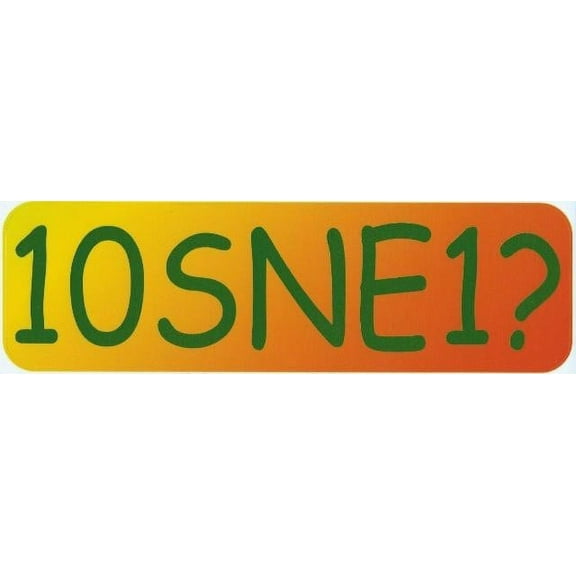 10in x 3in 10SNE1 Tennis Anyone Vinyl Bumper Sticker Window Decal Stickers Decals