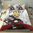 thumbnail image 1 of RWBY Conjunto de sábanas temático, trío de piezas, cómodo y amigable con la piel, diseño único, regalo de decoración para el hogar para familiares, amigos y fans,135X200cm, 1 of 6