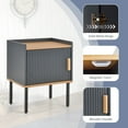 thumbnail image 6 of Costway Nightstand Bedside End Table with Door Cabinet for Living Room Bedroom Grey, 6 of 10