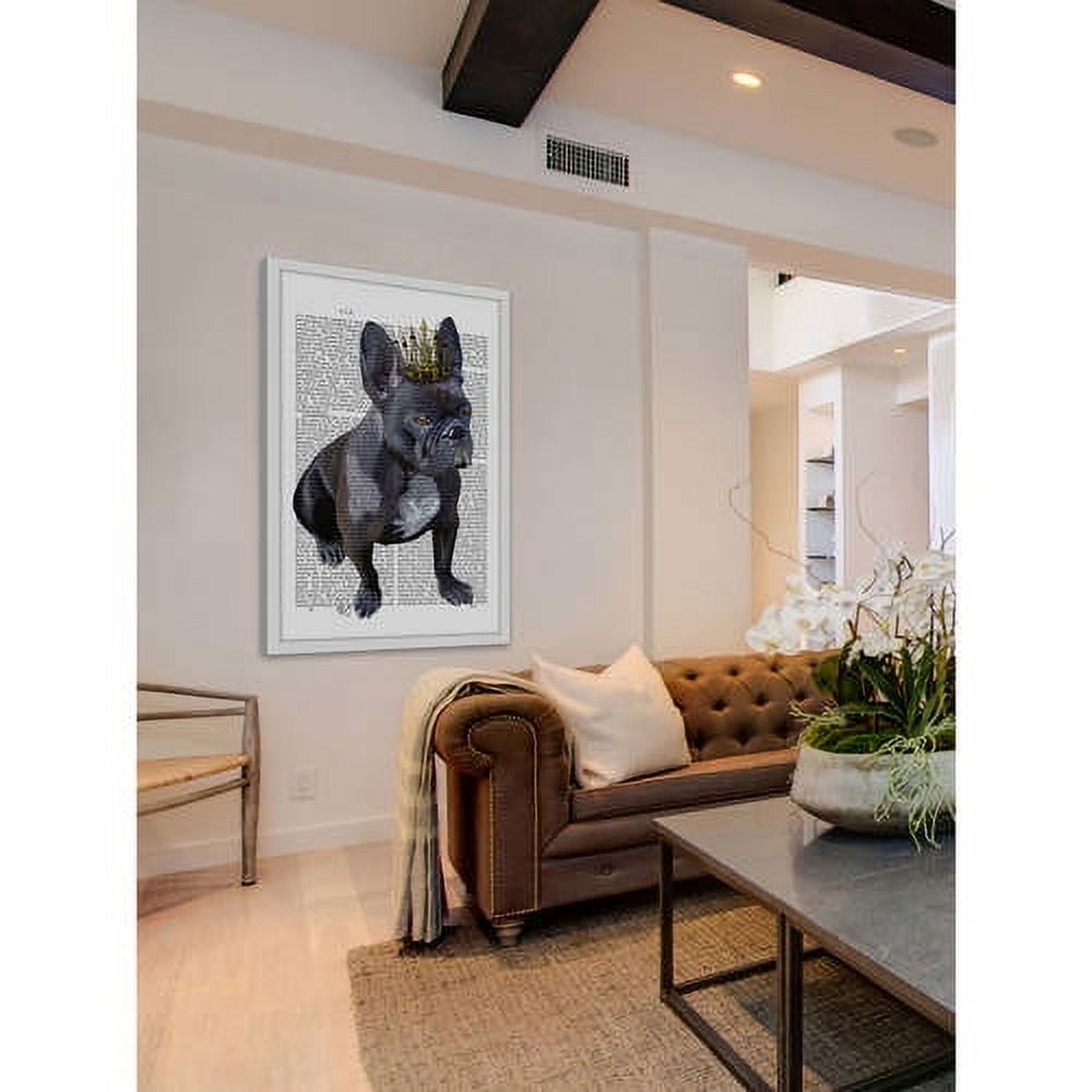 Marmont Hill "French Bulldog King" Framed Painting Print