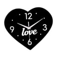 thumbnail image 2 of Reloj de pared con forma de corazón, decoración para el hogar, adorno de pared minimalista, moderno y creativo. Negro, 2 of 8