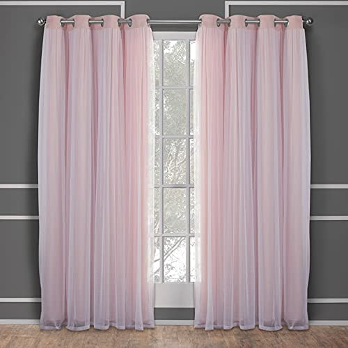 Exclusive Home Curtains Catarina Layered Solid Room Darkening Blackout ...