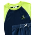 thumbnail image 3 of KIMU Surf Boys' Rash Guard Set - 2 Piece UPF 50+ Short Sleeve Swim Shirt and Swim Trunks (12 Months-12), 3 of 5