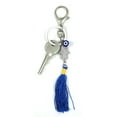 thumbnail image 4 of 1 Hamsa Tassel Keychain Purse Silver Accessory Kabbalah Evil Eye Lucky Charm !, 4 of 5