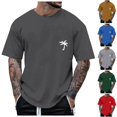 thumbnail image 3 of Krdevn Men's Half Sleeve Oversized T Shirt Letter Print Round Neck Short Sleeve,XXL, 3 of 4