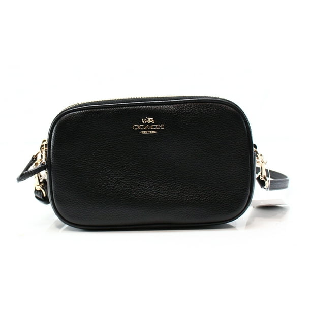 Coach Pebble Leather Cross Body Clutch Bag Black