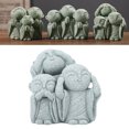 thumbnail image 1 of Mini Estatua de Buda Monje, Linda Figura de Monje de Piedra Arenisca Verde, Decoración Serena del Hogar para Pecera, Salón de Té, Paisaje de Jardín, 1 of 7