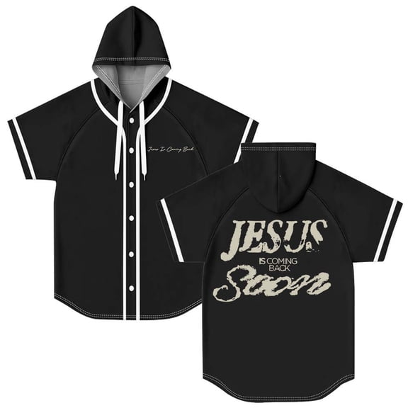 Josiah Queen Jesus Is Coming Back Soon Merch Hooded Baseball Jersey Short Sleeve Shirt Women Men Crewneck Tee