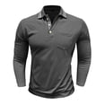 thumbnail image 6 of FYDUU Mens Classic Golf Shirt Men's Slim Fit Shirt Casual Long Sleeve Button Down Collar Tops Fall Winter Comfortable Stylish Golf Shirts Daily Work Shirts, 6 of 7