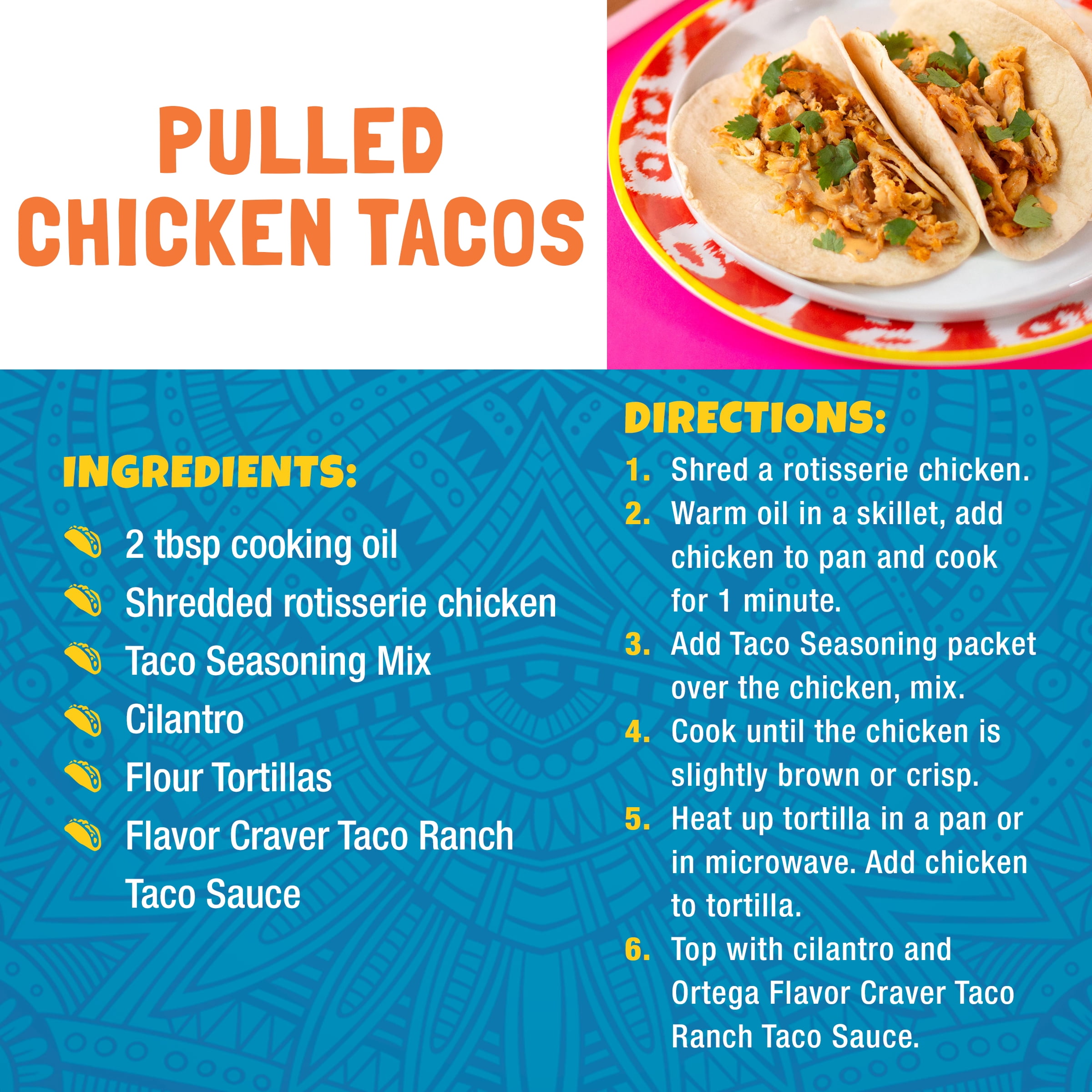 (2 pack) Ortega Original Taco Seasoning Mix, 24 oz