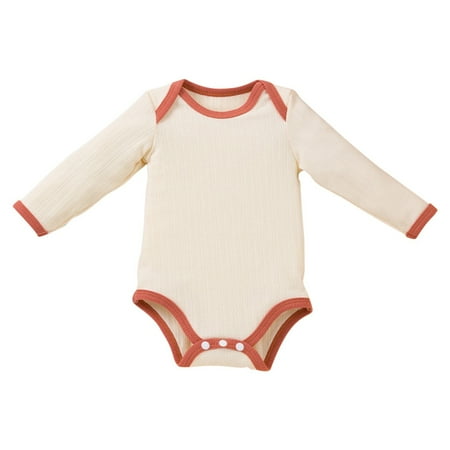 

EnJoCho Sport Bodysuit for Kids Baby Girl Romper Long Sleeve Round Neck Solid Color Outside Bodysuit Romper Jumpsuit Clothes Toddler Kids Trendy Comfort Bodysuit Outfits