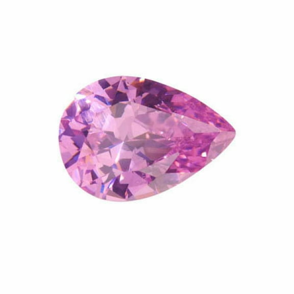 18x13mm Pear Pink Rose CZ - Pack of 1