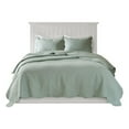 thumbnail image 2 of Madison Park Adult Bedding Set King Reversible Scalloped Edge Shabby Chic Quilt Set, Seafoam, 2 of 6