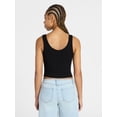 thumbnail image 3 of No Boundaries Cropped V-Neck Tank Top, Women’s XXS-XXL, 3 of 5