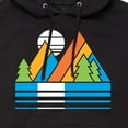 thumbnail image 3 of Instant Message - Retro Mountains Sunset - Men's Pullover Hooded Fleece Sweatshirt, 3 of 6