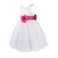 thumbnail image 2 of iEFiEL Kids Toddler Girls Navy Blue Flower Girls Dress Formal Wedding Pageant Party Dress, 2 of 7