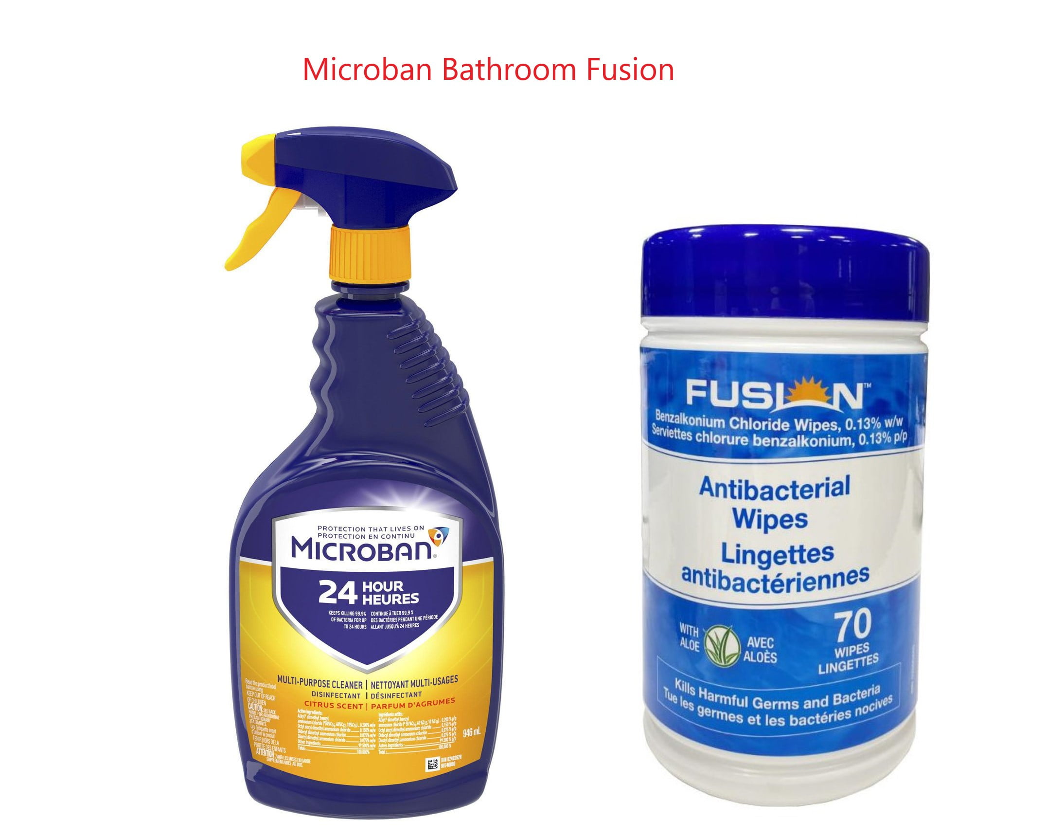 MicroBan Bathroom Fusion Pack Microban 24 Hour Bathroom Cleaner and