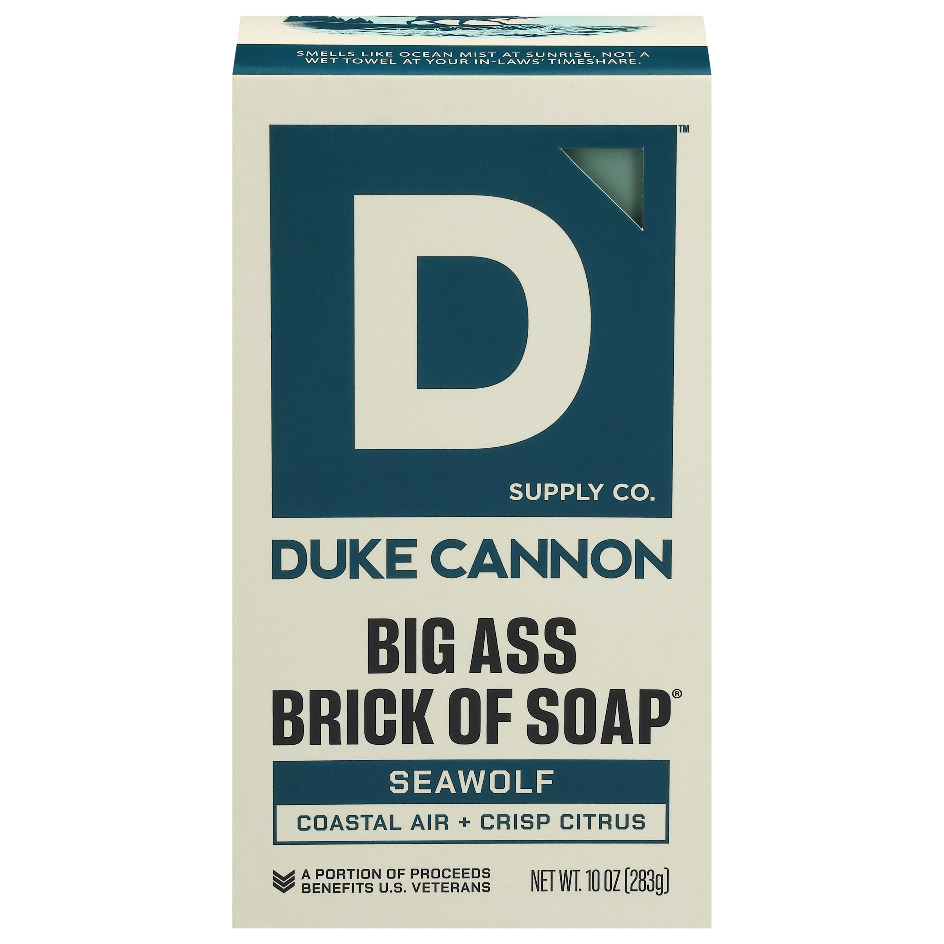 Duke Cannon Big Ass Brick of Soap for Men, Seawolf Scent, 10 oz Bar