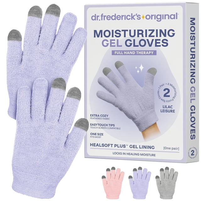 Guantes de gel hidratantes con pantalla táctil Dr. Frederick's, lila