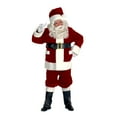thumbnail image 2 of The Costume Center 7-piece Burgundy Deluxe Christmas Santa Suit with Pockets - Adult Size XXXL, 2 of 5