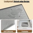 thumbnail image 6 of 40"x30" Extra Large Silicone Pet Food Mat, XXL Pet Feeding Mat with Raised Edges, Waterproof Dog Bowl Mat for Food and Water, Cat and Dog Placemat for Floors, Dark Gray, 6 of 10