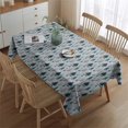 thumbnail image 2 of Light Blue Christmas Tree Pattern Rectangle Tablecloth 60"x84",Waterproof Polyester Rectangle Table Cloth, Wipeable Spillproof Polyester Tablecloth for Dining, Camping, Indoor and Outdoor, 2 of 5