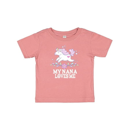 

Inktastic My Nana Loves Me Unicorn Gift Baby Girl T-Shirt