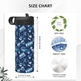 thumbnail image 4 of Yiaed Blue Bus Print Water Bottle with Straw Lid, Stainless Steel Double Wall Insulated Water Bottle | Leak-Proof and Spill-Proof Water Bottle, 4 of 8