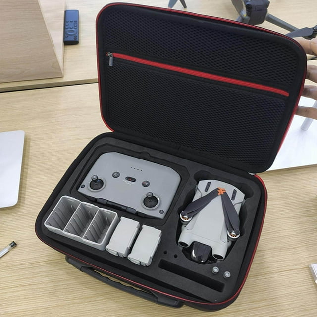 kurtrusly Carry Case Lightweight EVA Inner Strap Body Storage for DJI Mini 3 Pro Drone PU