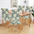thumbnail image 2 of Yayeee 2 Pack Dining Chair Covers Stretch Parson Chairs Slipcovers Seat Protector, Sage Green Flower Pattern, 2 of 6