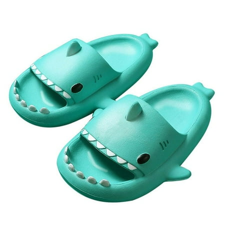 

QWZNDZGR 2022 Summer Children s Shark Slippers Thick Bottomed Bathing Home Slipper Indoor Household Kids Shark Slides Flip Flops Sandals
