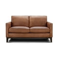 Hello Sofa Home Pimlico 59" Contemporary Top Grain Leather Loveseat in