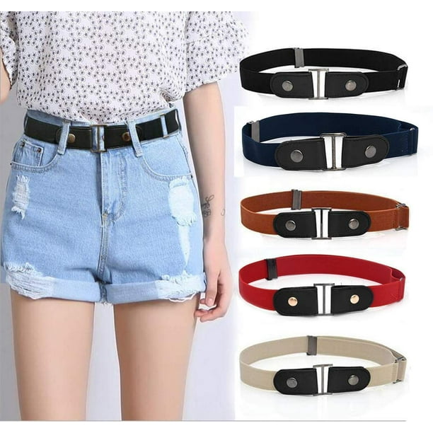 Ceinture Sans Boucle 2 Pieces Ceinture Elastique Invisible Extensible Sans Boucle Pas de Boucle Ceinture Reglable pour Femmes Hommes pour Jeans Robes Pantalons Noir Bleu 100CM Walmart