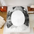 thumbnail image 5 of Homewish Jungle Wolf Wildlife Twin Sheet Sets, Farmhouse Lake Twin Fitted Sheet, 3pcs, 5 of 7