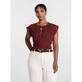 thumbnail image 2 of Scenario Women's Tank Sweater with Short Flutter Sleeves, Lightweight, Sizes XS-XXXL, 2 of 6