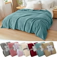 thumbnail image 1 of Fleece Blanket | Super Soft Double-Sided Flannel Throw | Warm Reversible Blanket for Home Office Travel | 100% Polyester Microfiber | Machine Washable | 59x78.74in | 1 Pack | Cozy Lightweight Lap, 1 of 6
